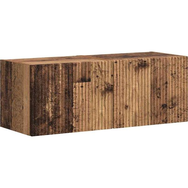Vidaxl Mobile Tv A Parete 2 Pezzi In Legno Di Recupero 60 X 31 X 29,5 Cm Materiale A Base Di Legno-image