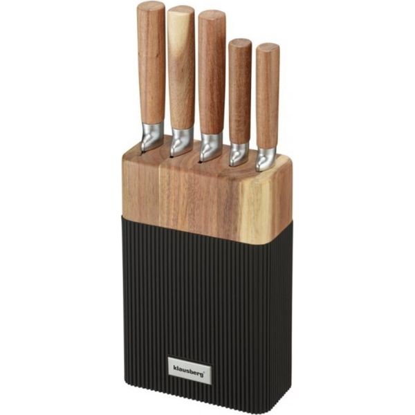 Klausberg Set Di Coltelli In Ceppo Di Acacia 63932-image