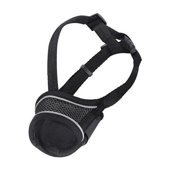 Inf Museruola Riflettente Per Cani: Nylon Traspirante Con Cinturino Regolabile L-image