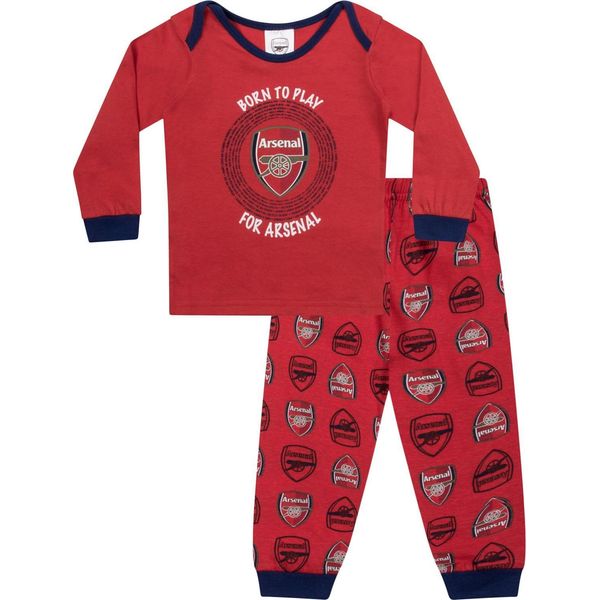 Arsenal Fc - Pigiama "Born To Play"" Con Pantaloni Lunghi Per Bambino GF969 (62) (Rosso)"-image