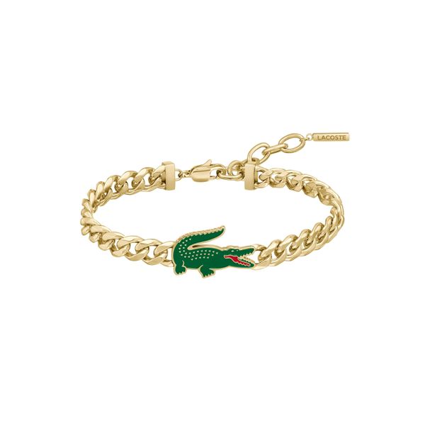 Armband Lacoste "Arthor", Gold (Gelbgoldfarben, GrüN), ArmbäNder, Herren, 22Cm, Edelstahl, Armband, Mit Emaille-image