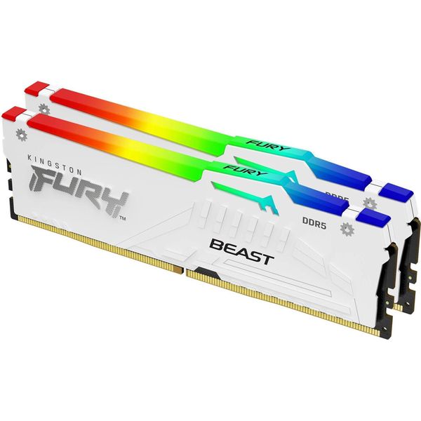 Kingston Technology Fury Beast 64GB 6000MT S DDR5 CL30 Dimm Kit Of 2 White Rgb Expo-image