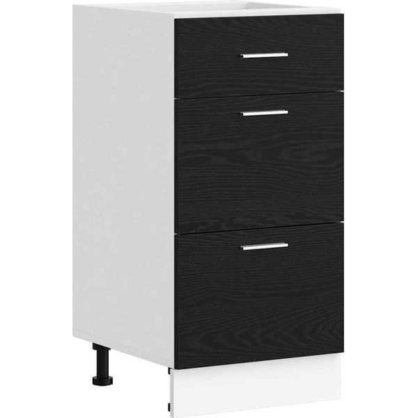 Syfax™ Base Per Cucina Rovere Nero 40 X 46 X 81,5 Cm Legno Multistrato-image
