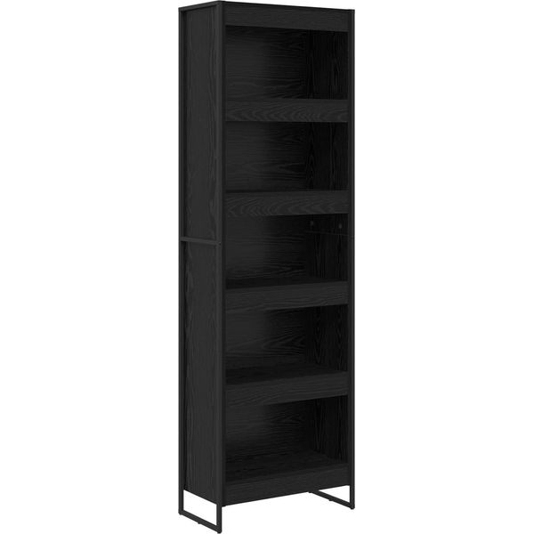 Syfax™ Armadio Per Libri 2 Pcs Rovere Nero 80 X 30 X 155 Cm-image