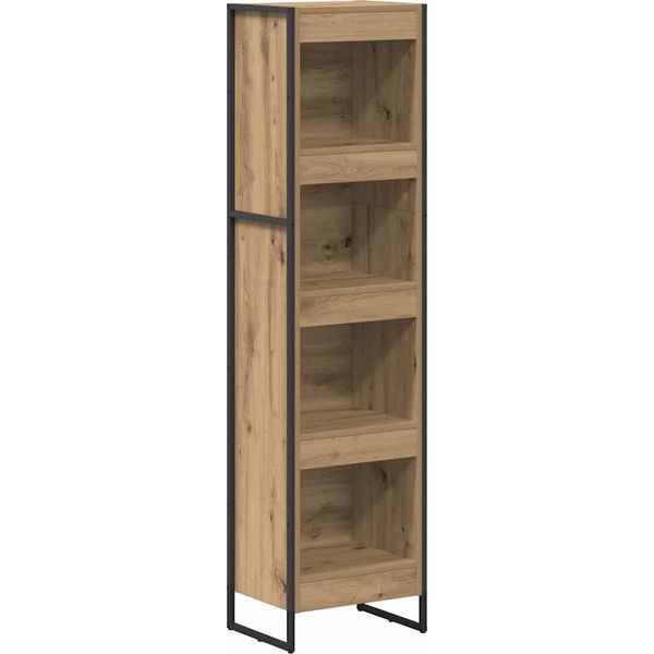 Syfax™ Armadio Per Libri Rovere Artigianale 80 X 30 X 155 Cm-image