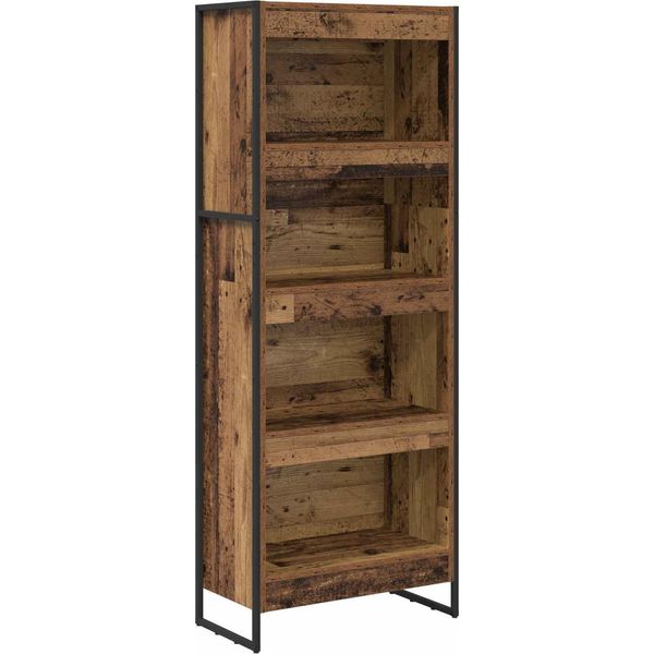 Vidaxl Libreria In Legno Vecchio 80 X 30 X 155 Cm Materiale A Base Di Legno-image