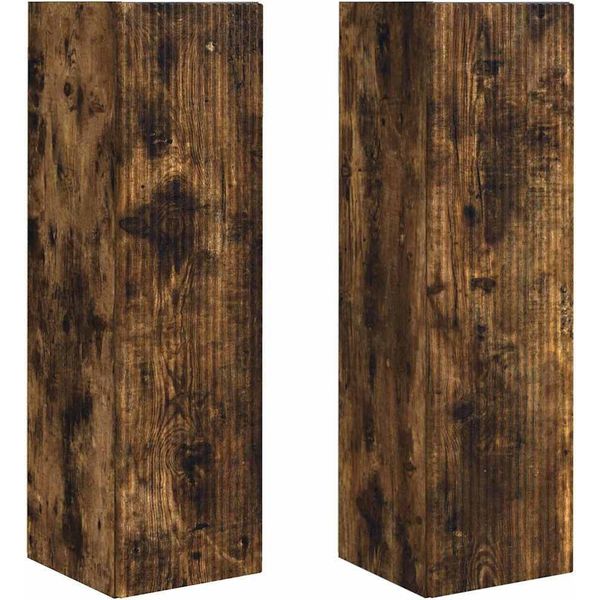Syfax™ Mobile Tv Da Parete 2 Pcs Rovere Fumé 30 X 31 X 100 Cm-image