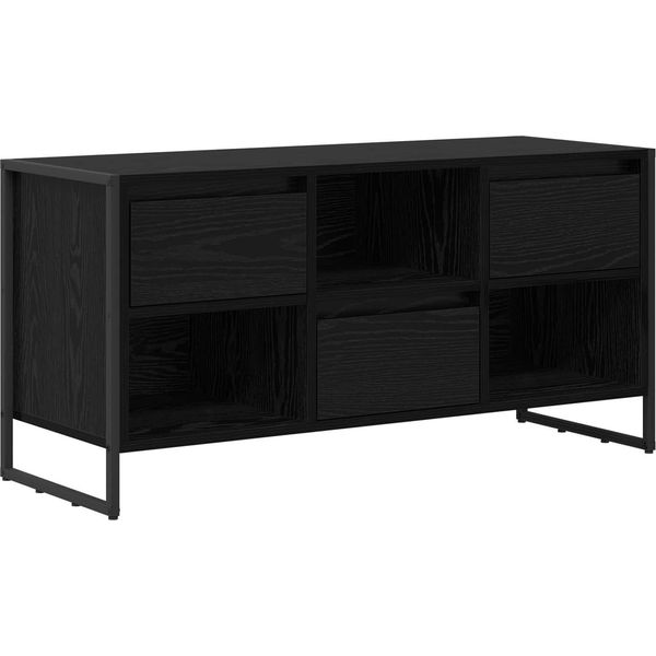 Syfax™ Mobile Tv Rovere Nero 100 X 36 X 49,5 Cm Legno Multistrato-image
