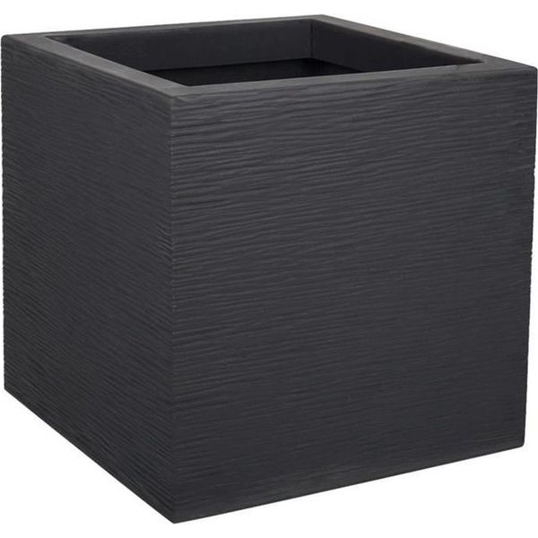 Eda Plastique Box De Square Flower Box Graphite Up -- 21 L - 29.5 X 29.5 X 29.5 X 29.5 Cm - Grigio Antracite-image