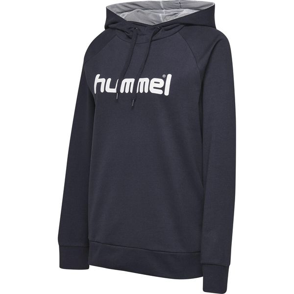 Hummel Hmlgo Cotone Logo Felpa Con Cappuccio Donna Marine Marine M-image