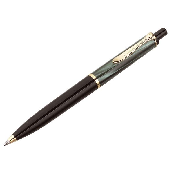 Pelikan 983189 Penna A Sfera Classic K200, Verde Marmorizzato, Astuccio Pieghevole-image