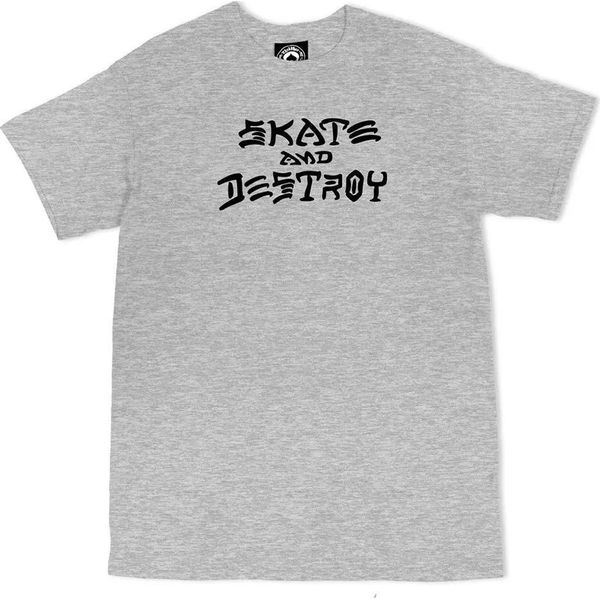 Maglietta Thrasher Skate And Destroy - Taglia: L - Colore: Grigio-image