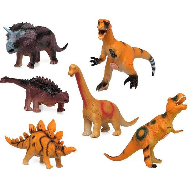 Atosa Dinosauro Figura Con Suono Assortito 51X15 Cm Arancione Arancione Taglia Unica-image