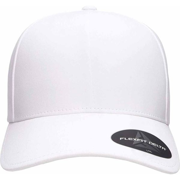 Yupoong Flexfit Unisex Delta Cap Impermeabile (2 Pezzi/Confezione) RW6765 (S/M) (Bianco)-image