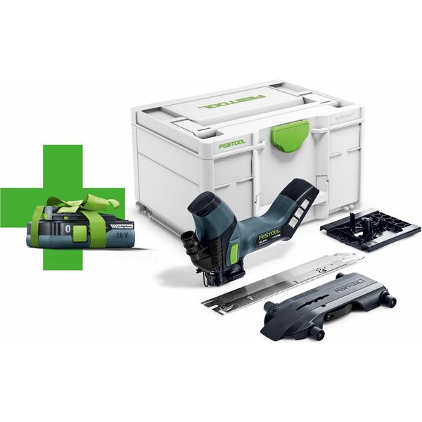 Festool Isc 240 Eb Basic-4,0 Sega Isolante A Batteria 18 V 240 Mm ( 577058 ) + 1X Batteria 4,0 Ah + Systainer - Senza Caricabatterie-image