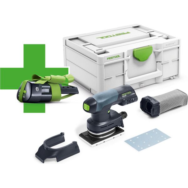 Festool Rtsc 400-Basic-Ergo Levigatrice Orbitale A Batteria 18 V 80 X 130 Mm ( 577028 ) Brushless + 1X Batteria 3,0 Ah + Systainer - Senza Caricatore-image