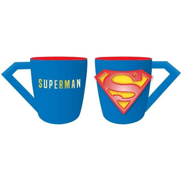 Half Moon Bay Superman-Logo-Tasse Blau Blau Taglia Unica-image