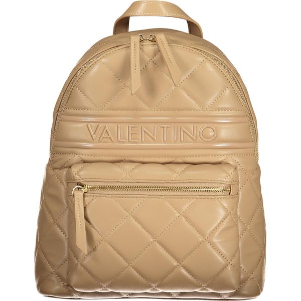 Elegante Zaino Da Donna Beige Con Dettagli E Logo A Contrasto-image
