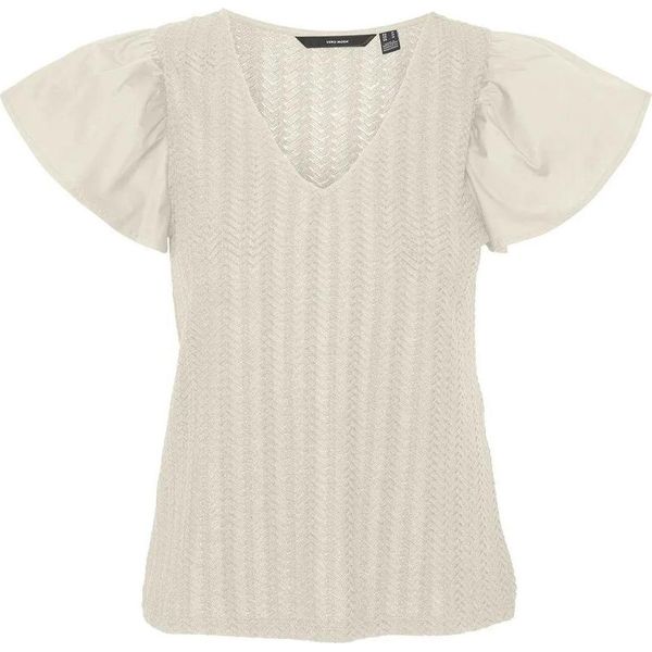 Vero Moda Naja Camicetta A Maniche Corte Beige M Donna Beige M-image