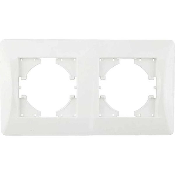 Onlex Cornice Orizzontale 2 Elementi Bianco Bianco Taglia Unica-image