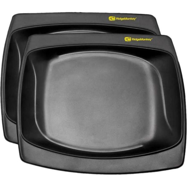 Ridgemonkey Dlx Standard Twin Pack Plate Nero Nero Taglia Unica-image