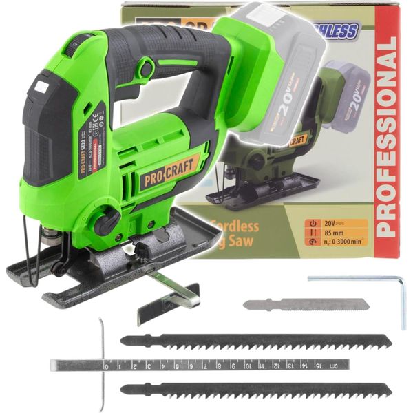 Seghetto Alternativo A Batteria Procraft ST22 20 V 80 Mm Brushless Solo - Senza Batteria, Senza Caricabatteria-image