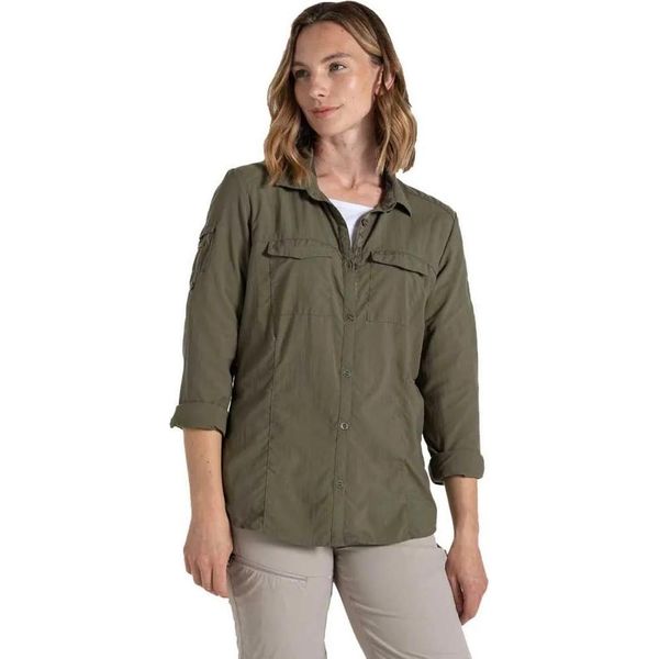 Craghoppers Nosilife Adventure Iii Camicia A Maniche Lunghe Verde 34 Donna Verde 34-image