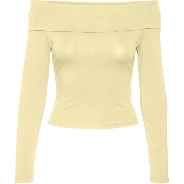 Vero Moda Maglietta Theodosia Manica Lunga Beige L Donna Beige L-image