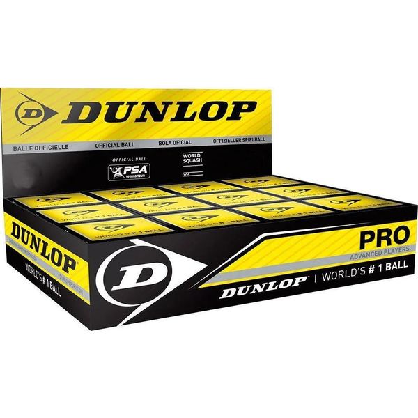 Palline Dunlop Pro Squash Giallo, Bianco 12 Palline Giallo, Bianco 12 Palline-image