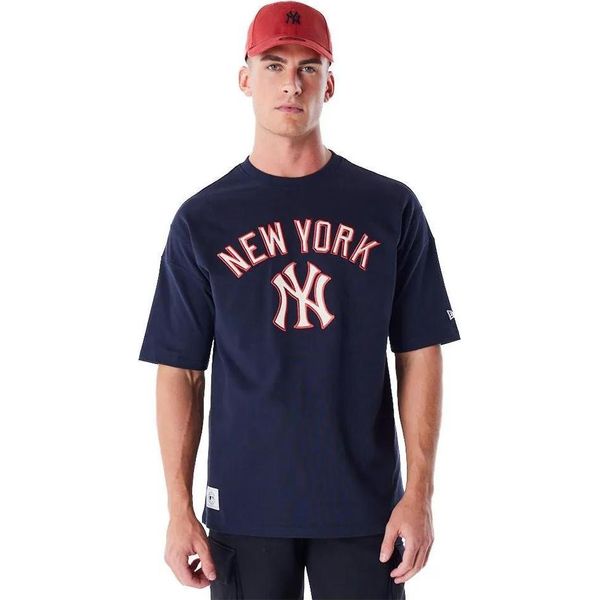 New Era Mlb Rib Infill New York Yankees Maglietta A Maniche Corte Blu M Uomo,Donna Blu M-image