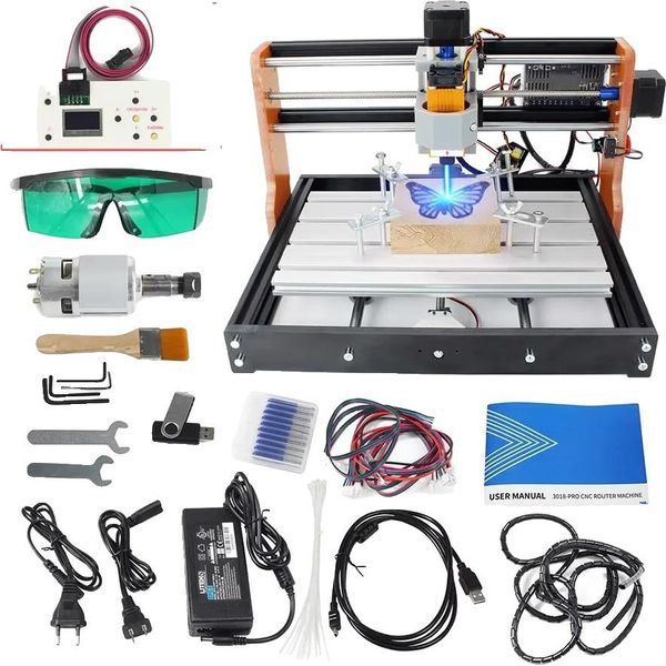 Fresatrice Cnc, Controllo A 3 Assi, Area Di Lavoro 30X18 Cm, Controller Bianco, 20W-image