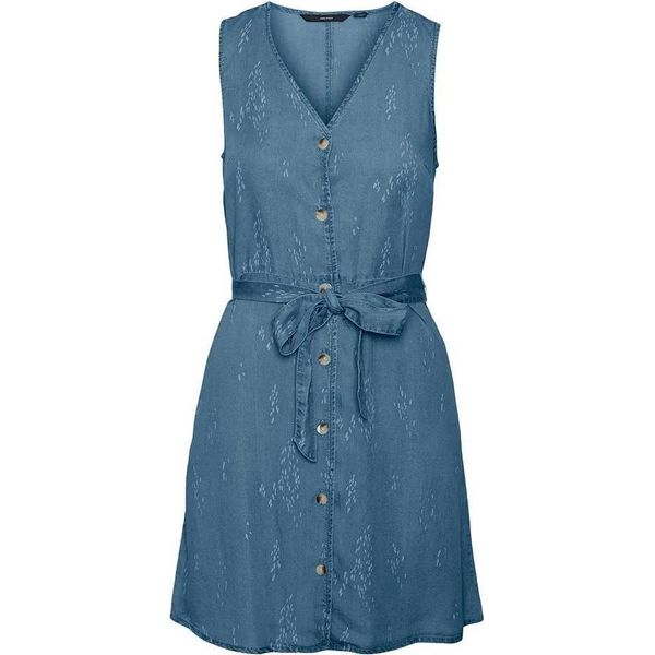 Vero Moda Viviana Sl Vestito Corto Senza Maniche Blu L Donna Blu L-image