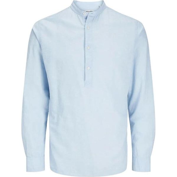 Jack & Jones Ebreeze Camicia A Braccio Lungo Con Mezza Abbottonatura Blau M Herren Blau M-image