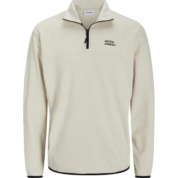 Jack & Jones Matty Logo Felpa Mezza Zip Beige M Uomo Beige M-image