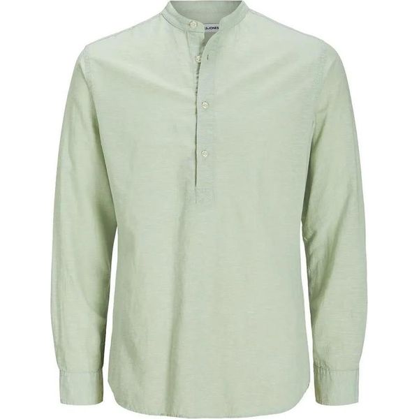 Jack & Jones Ebreeze Camicia A Maniche Lunghe Con Mezza Abbottonatura Verde L Uomo Verde L-image