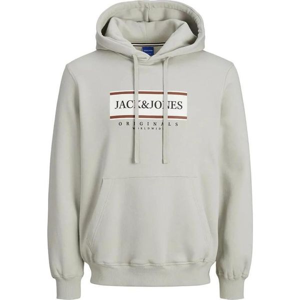 Jack & Jones Frederiksberg Box Felpa Con Cappuccio Plus Size Grigio 6XL Uomo Grigio 6XL-image