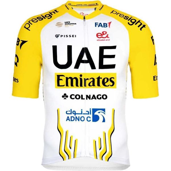 Pissei Uae Team Emirates - Tour De France 2024 Replica Maglia Ciclismo Manica Corta Giallo Xl Uomo Giallo Xl-image