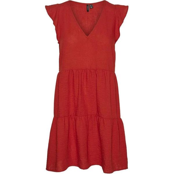 Vero Moda Kita Abito Midi Senza Maniche Rosso L Donna Rosso L-image