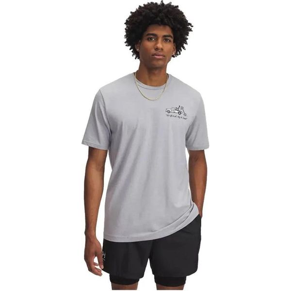 Maglietta A Maniche Corte Under Armour 60/40S Body Shop Grigio L / Regular Uomo Grigio L-image