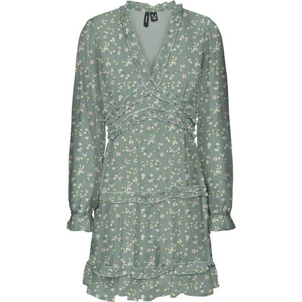 Vero Moda Smilla Abito Midi A Maniche Lunghe Verde L Donna Verde L-image