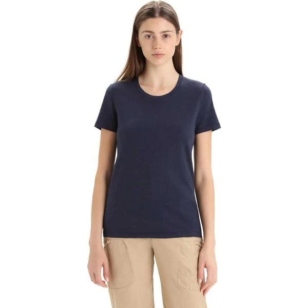 Icebreaker Central Classic Kurzarm-T-Shirt Blau S Damen Blau S-image