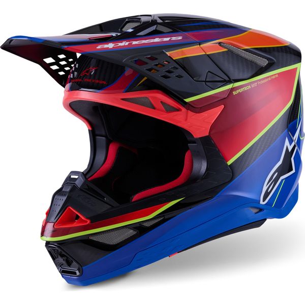 Casco Supertech S-M10 Era, Alpinestars (Blu/Rosso/Giallo Fluo, Taglia S)-image