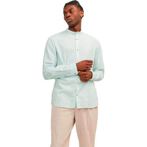 Jack & Jones Camicia Estiva A Maniche Lunghe In Lino Verde L Uomo Verde L-image