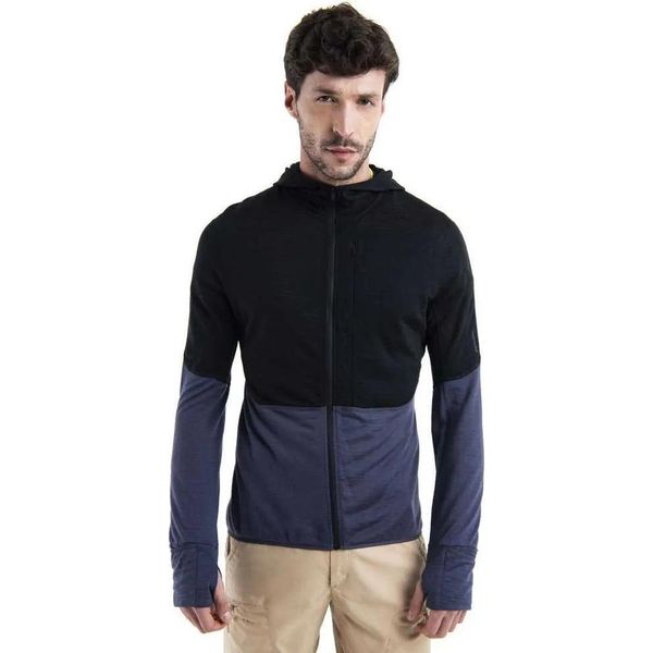 Icebreaker Merino 200 Realfleece Descender Zip Pullover Nero S Uomo Nero S-image