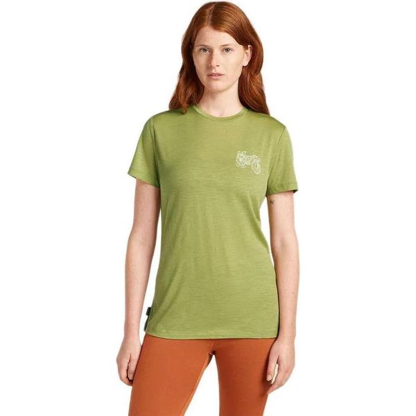 Icebreaker Merino 150 Tech Lite Adventure Ride Maglietta A Maniche Corte Verde S Donna Verde S-image