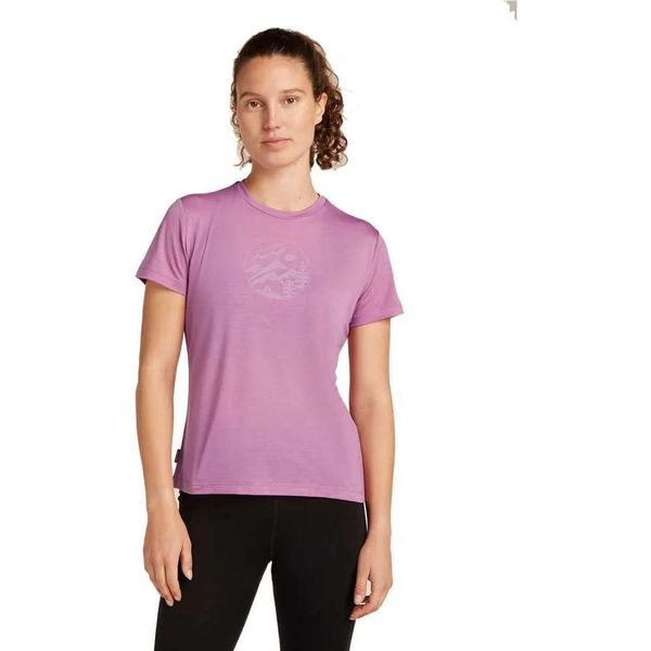 Icebreaker Merino Core Camping Circle Kurzarm-T-Shirt Lila L Damen Lila L-image