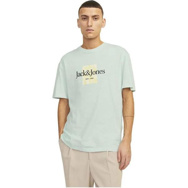Jack & Jones Lafayette Branding Kurzarm T-Shirt Blau Xl Herren Blau Xl-image