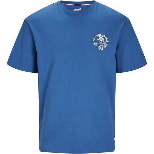 Jack & Jones Sebastian Kurzarm T-Shirt Blau L Herren Blau L-image