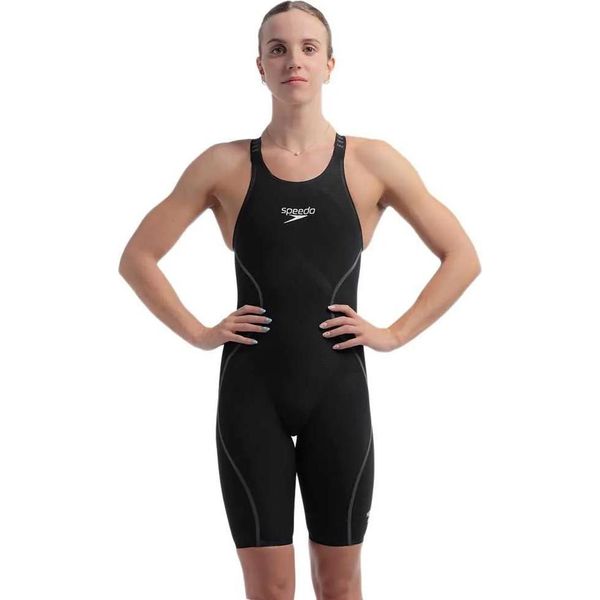 Speedo Fastskin Lzr Pure Intent 2.0 Costume Da Bagno Da Competizione Aperto Sul Retro Nero Uk 25 Donna Nero Uk 25-image