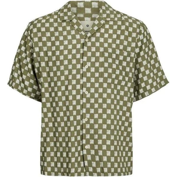 Jack & Jones Bluryland - Camicia A Maniche Corte Verde L Uomo Verde L-image
